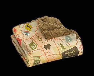 CAMPING BLANKET TRAVEL MAP