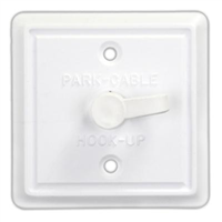 SQUARE CABLE TV ENTRY PLATE, WHITE, 47795