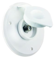 TV ANTENNA CABLE PLATE ROUND, WHITE, 94320