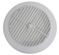 HEATING COOLING LOUVERED ROUND REGISTER DUCTED VENT, WHITE, A10-3355VP